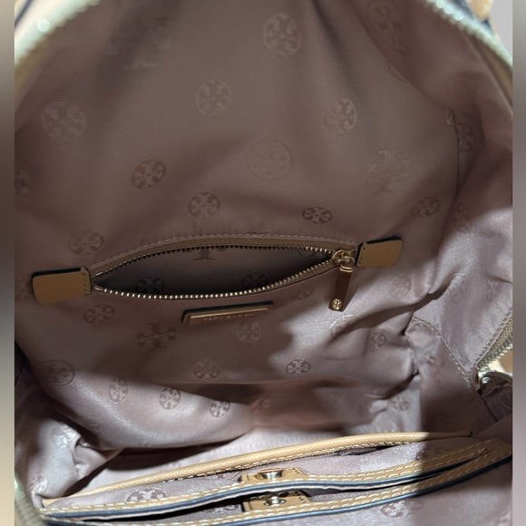 Tory Burch Emerson backpack purse. Tan. - Picture 6 of 6